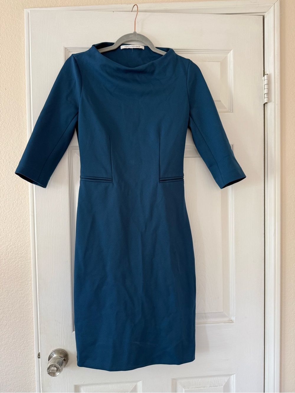 Diane Von Furstenberg Deep Teal Sheath Dress